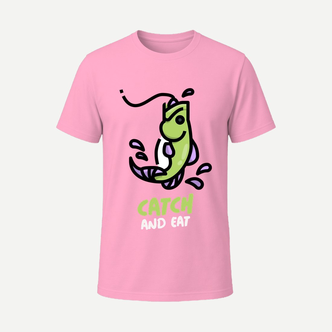 T Shirt Design Maker Featuring Fishing Graphics Pink