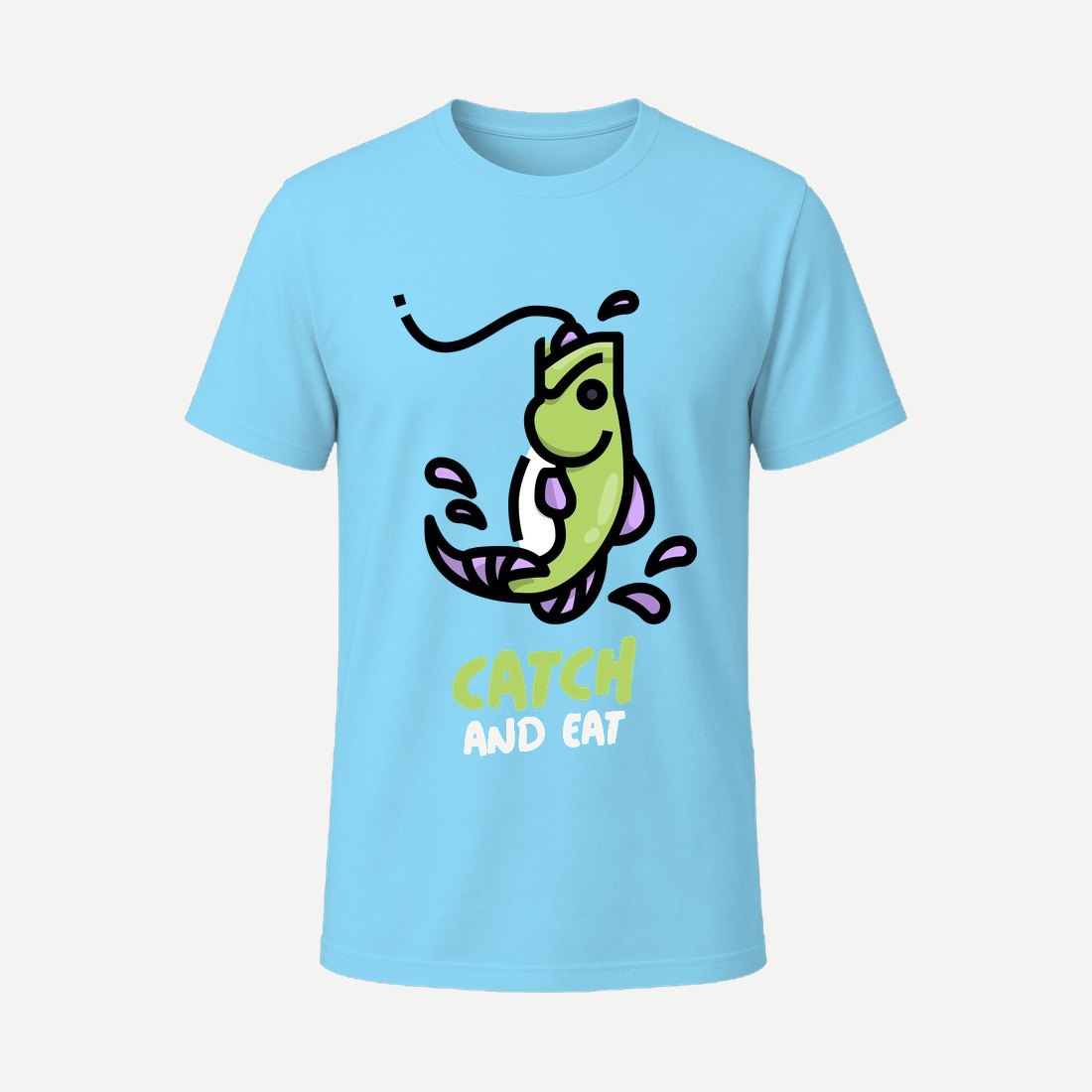 T Shirt Design Maker Featuring Fishing Graphics Sky Blue