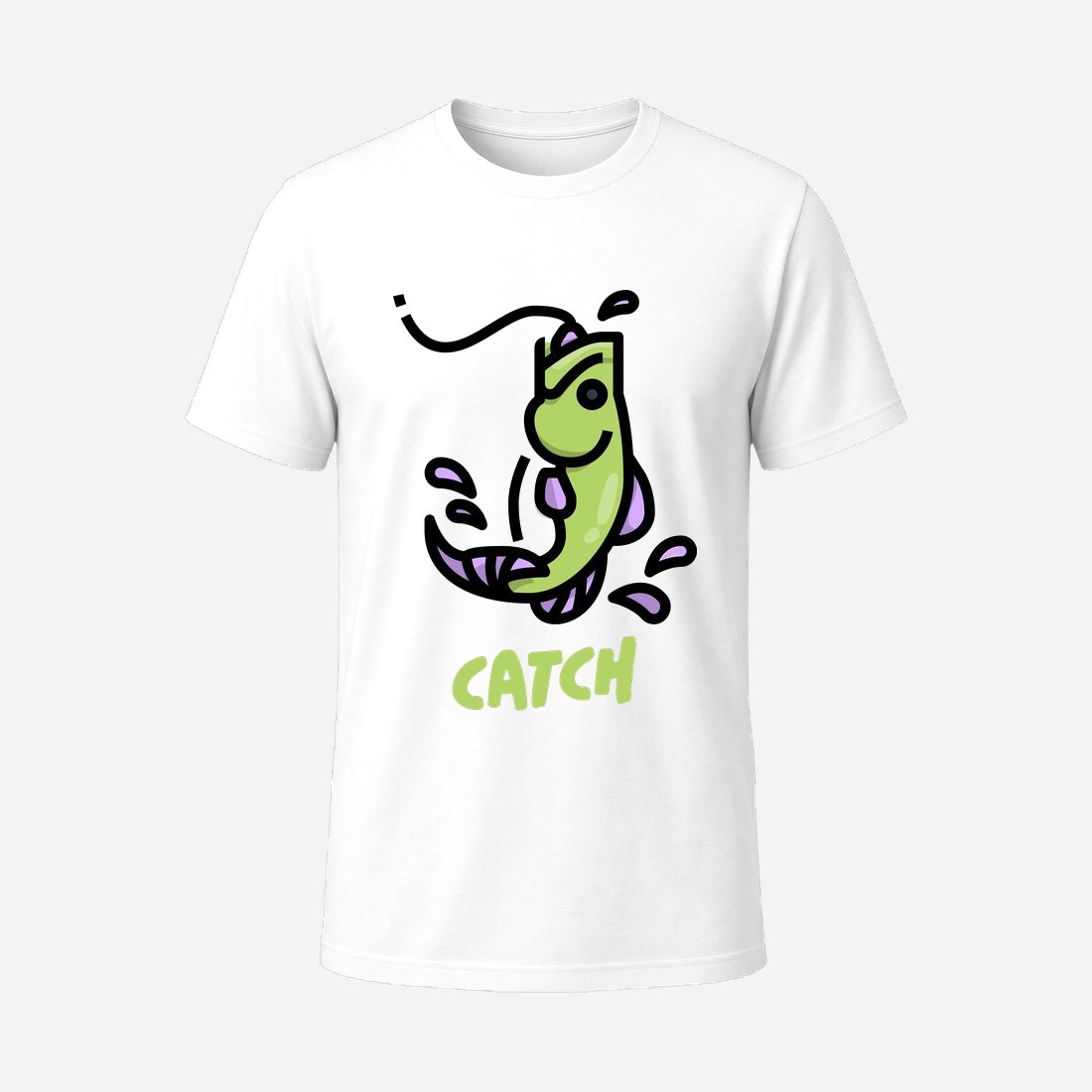 T Shirt Design Maker Featuring Fishing Graphics White