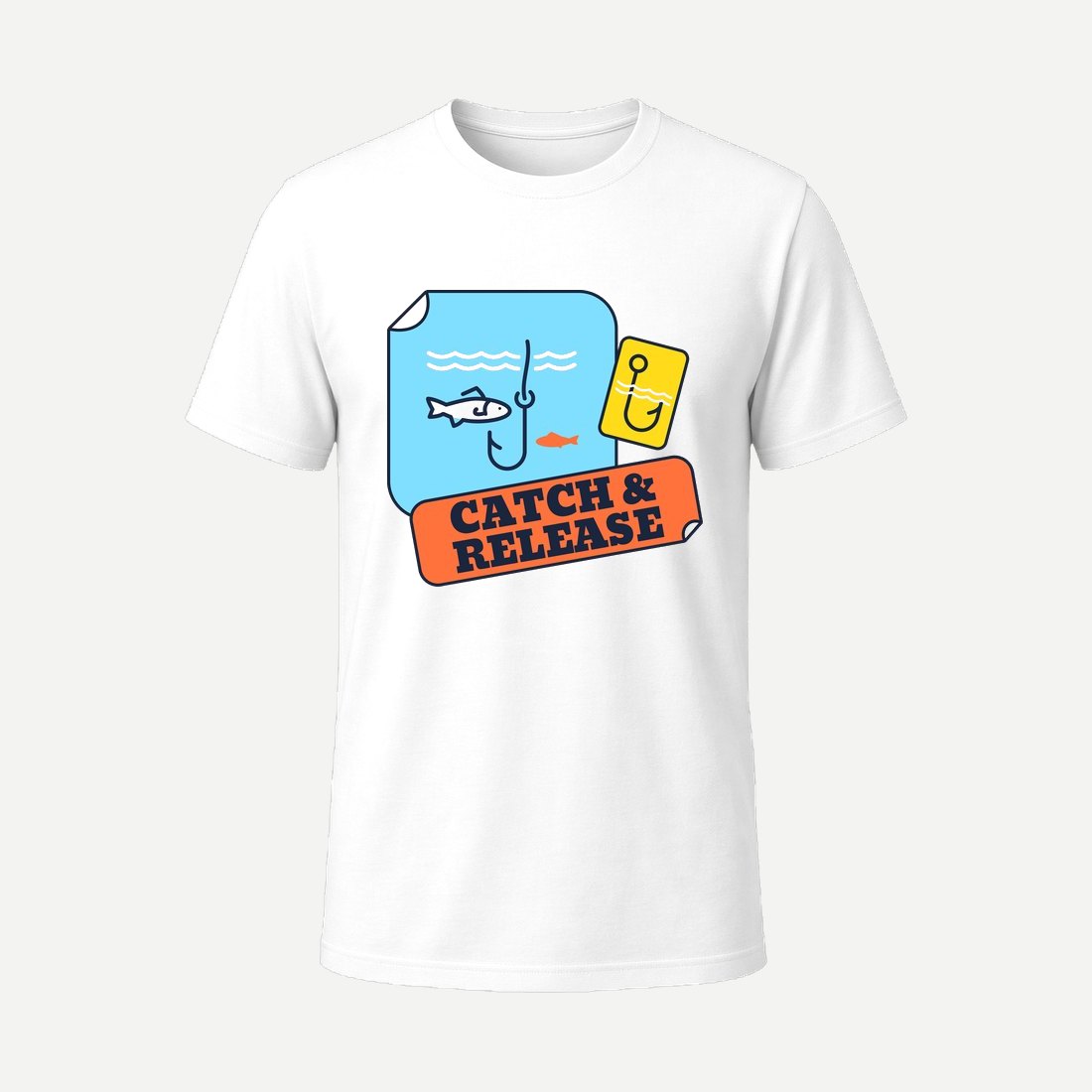 T Shirt Design Template for Fishing Enthusiasts White