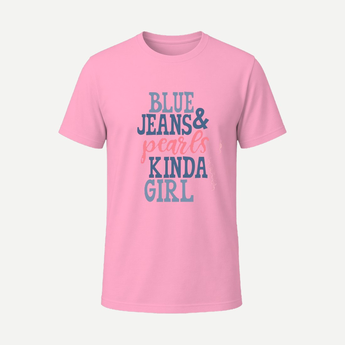 Blue Jeans and Pearls Pink