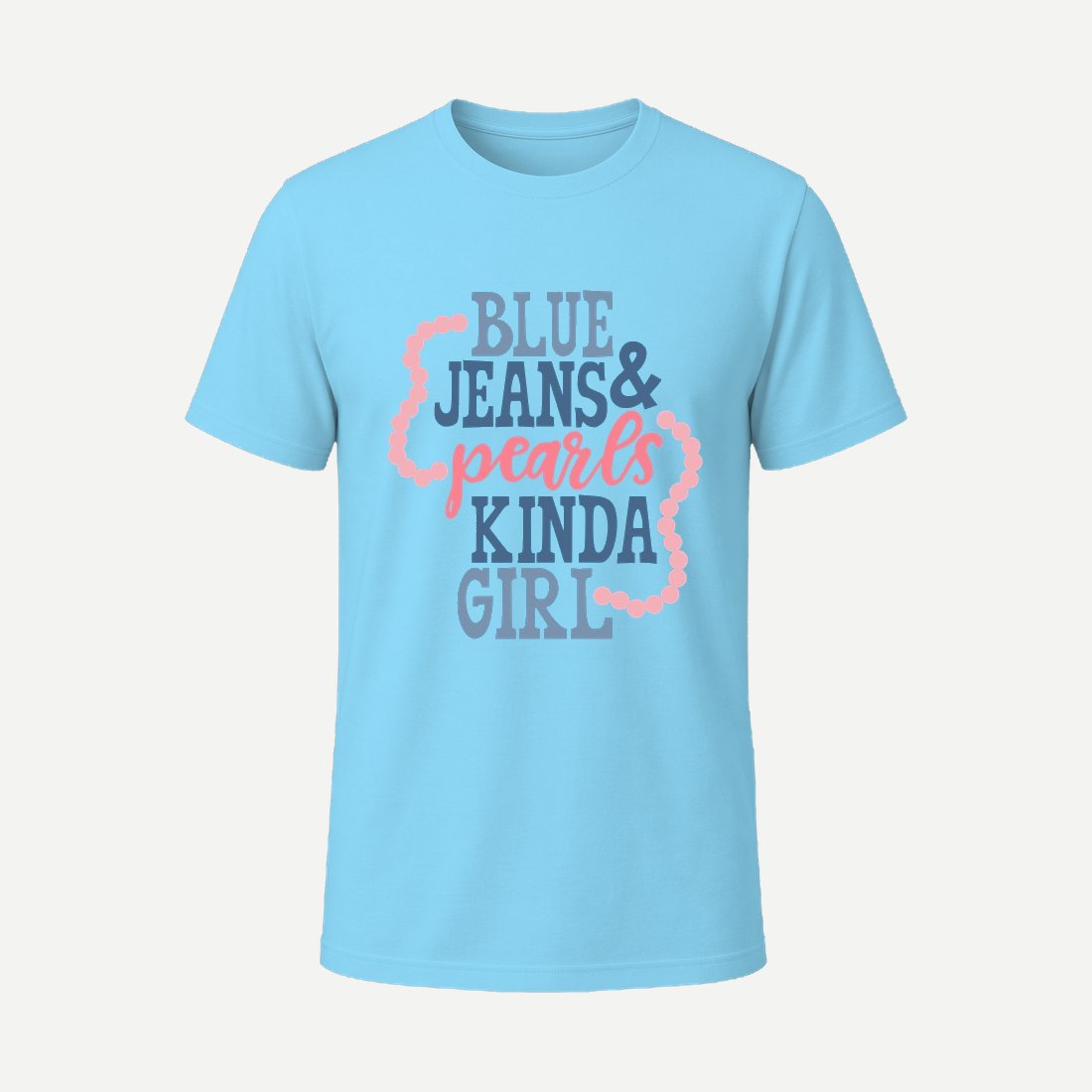 Blue Jeans and Pearls Sky Blue