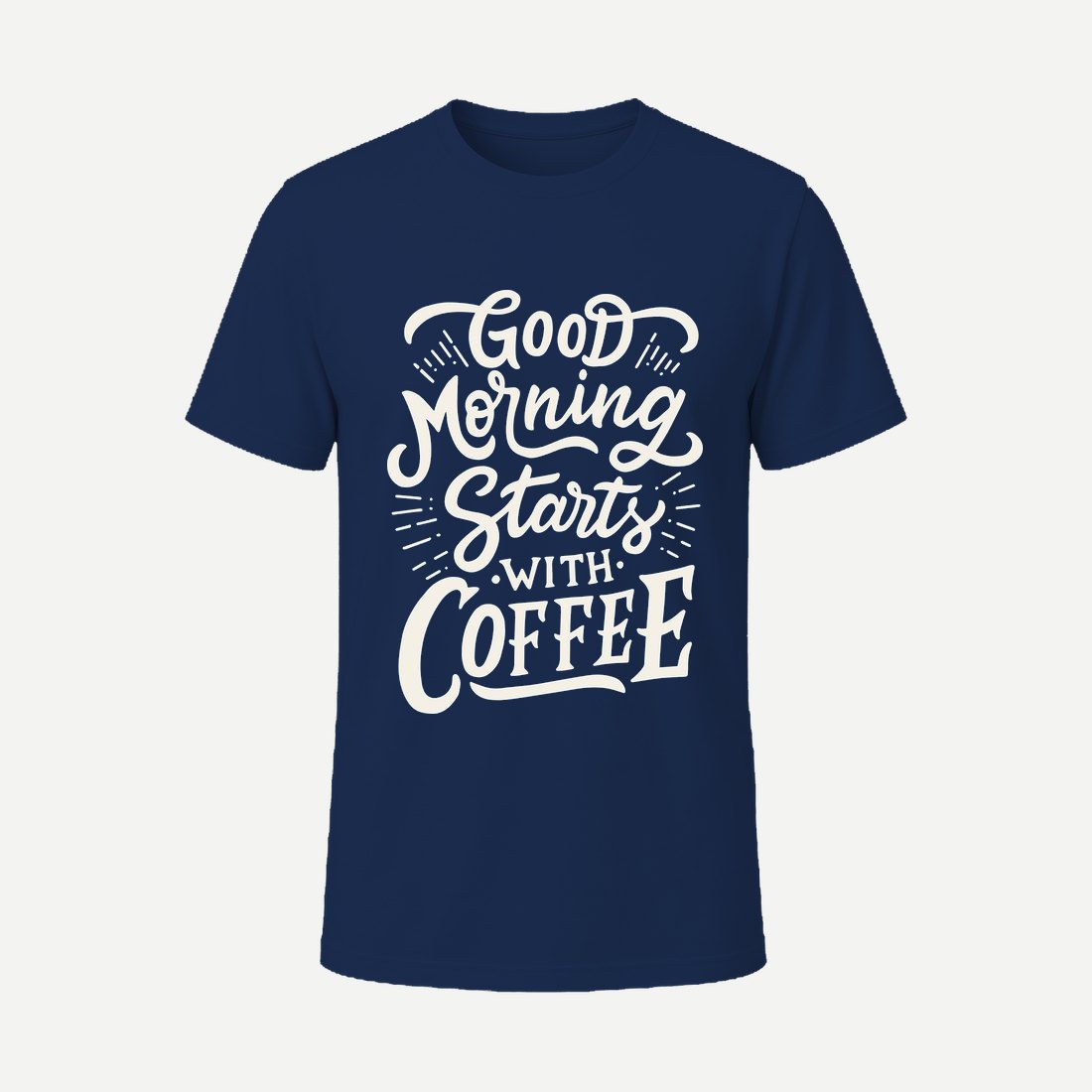 Good Morning Starts with Coffee Navy