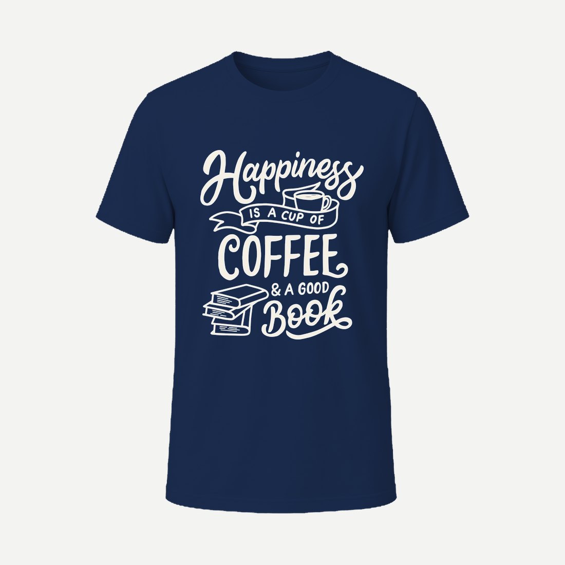 Happiness Is a Cup of Coffee Navy
