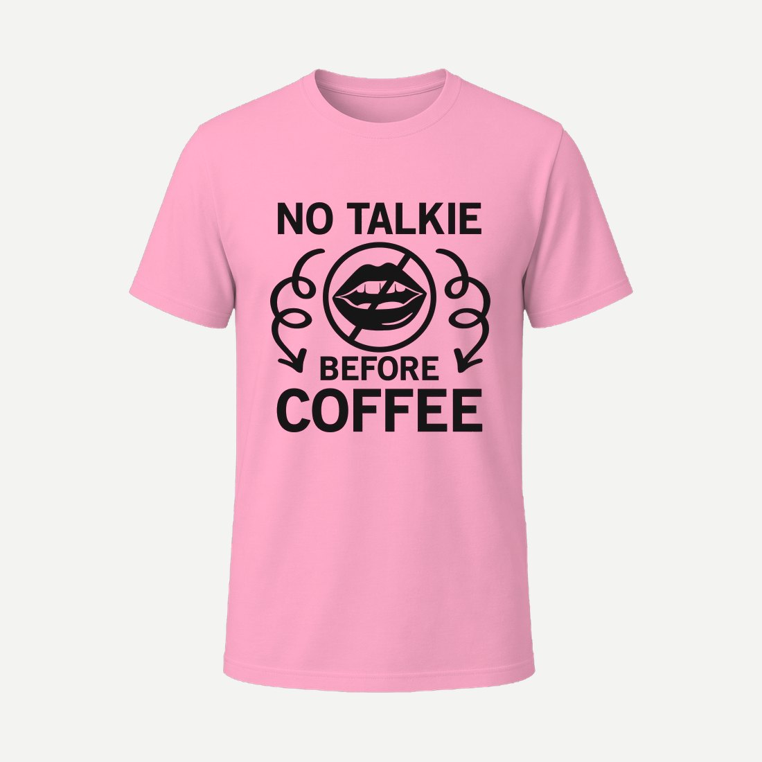 No Talkie Before Coffee Pink