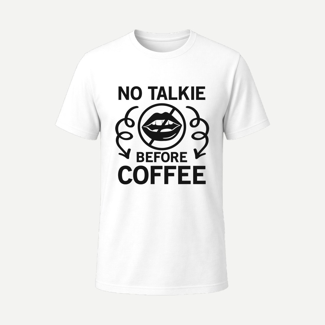 No Talkie Before Coffee White