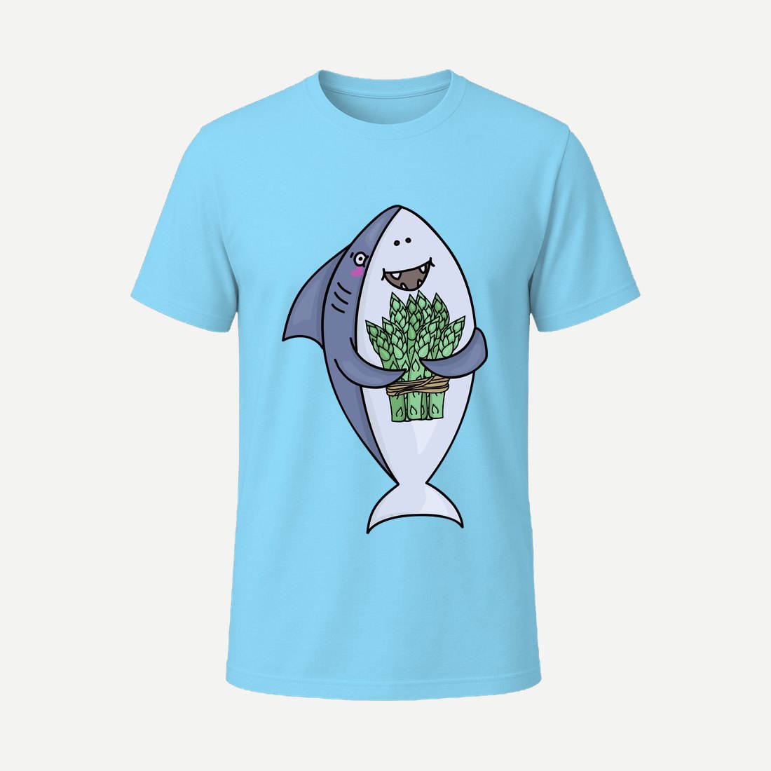 With Asparagus Sky Blue