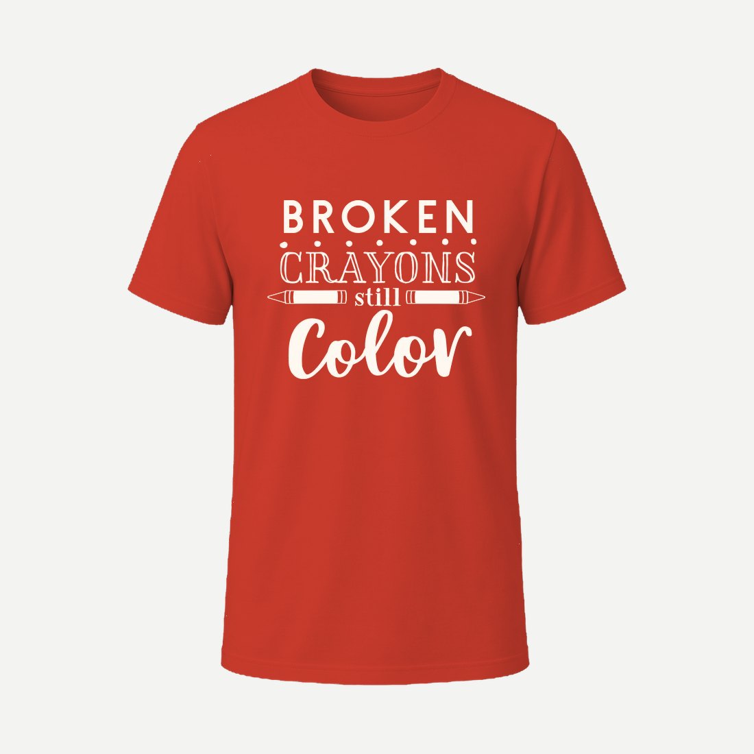 Broken Crayongs Red