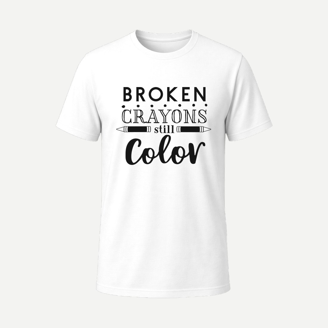 Broken Crayongs White