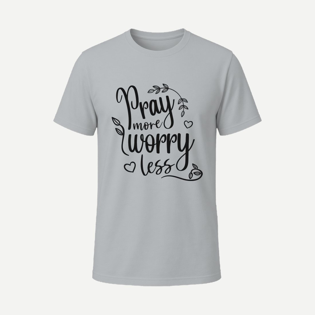 Pray More Worry Less 01 Charcoal
