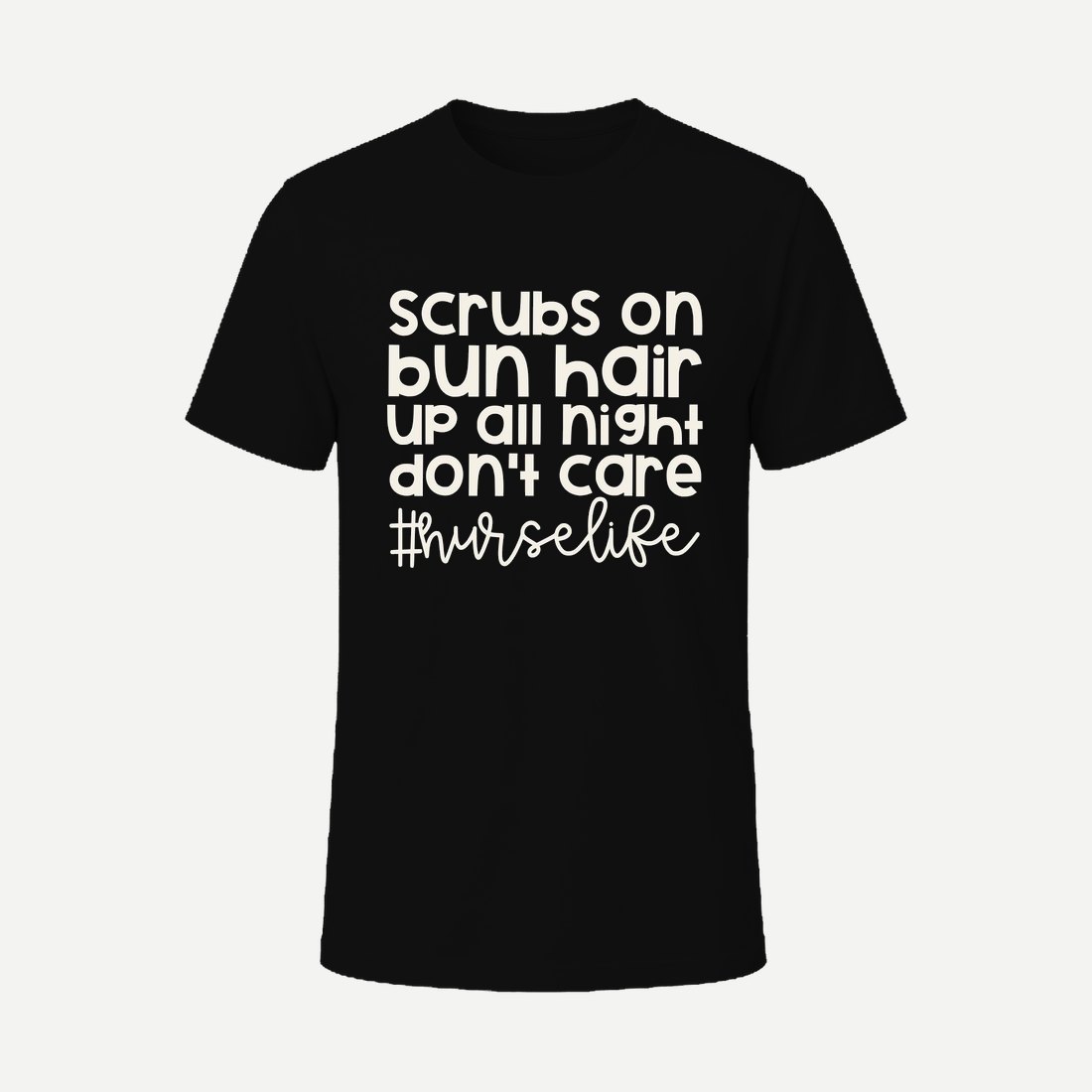 Scrubs on Bun Hair Nurse Life