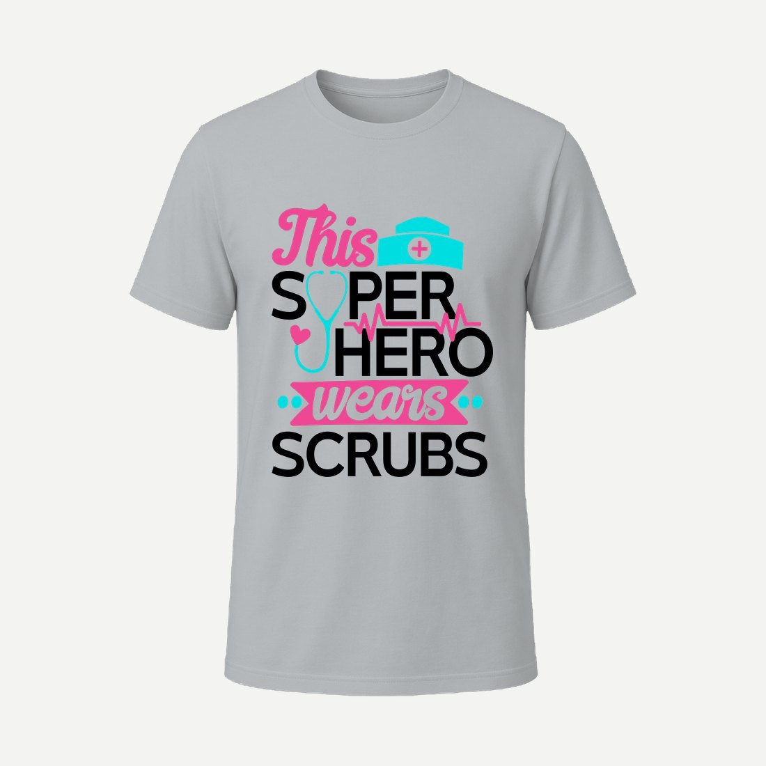 This Superhero Wears Scrubs Charcoal