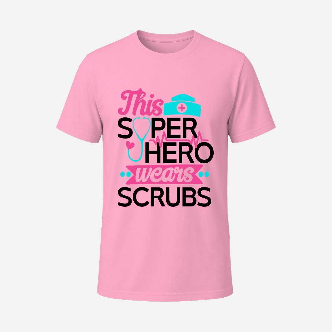 This Superhero Wears Scrubs Pink