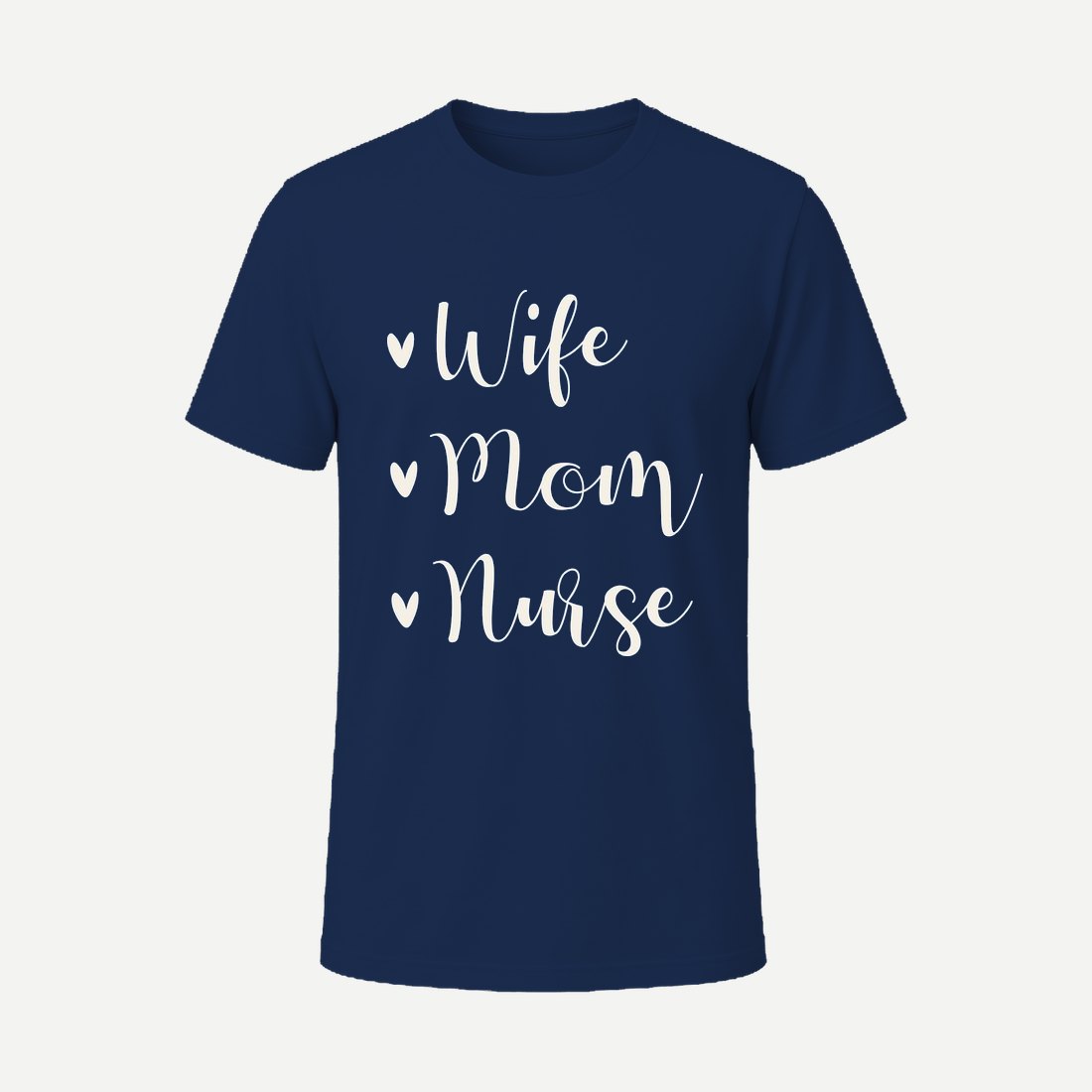 Wife Mom Nurse 01 Navy