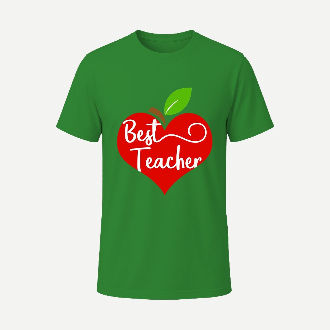 Apple Heart Best Teacher Green