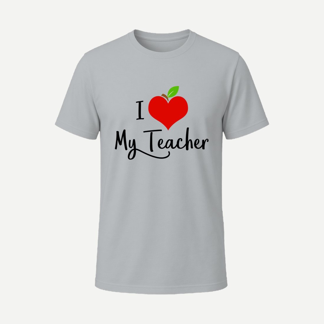 Apple Heart I Love My Teacher Charcoal