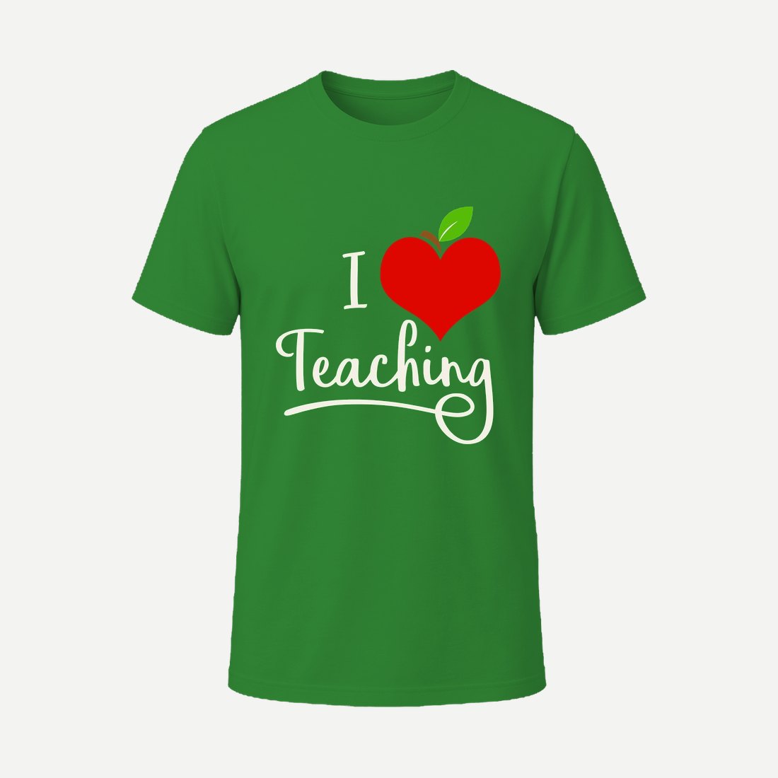 Apple Heart I Love Teaching Green