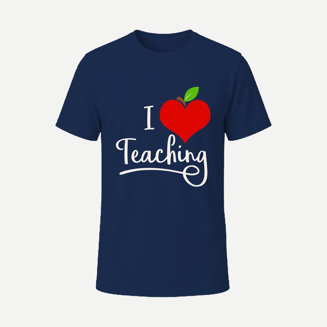 Apple Heart I Love Teaching Navy