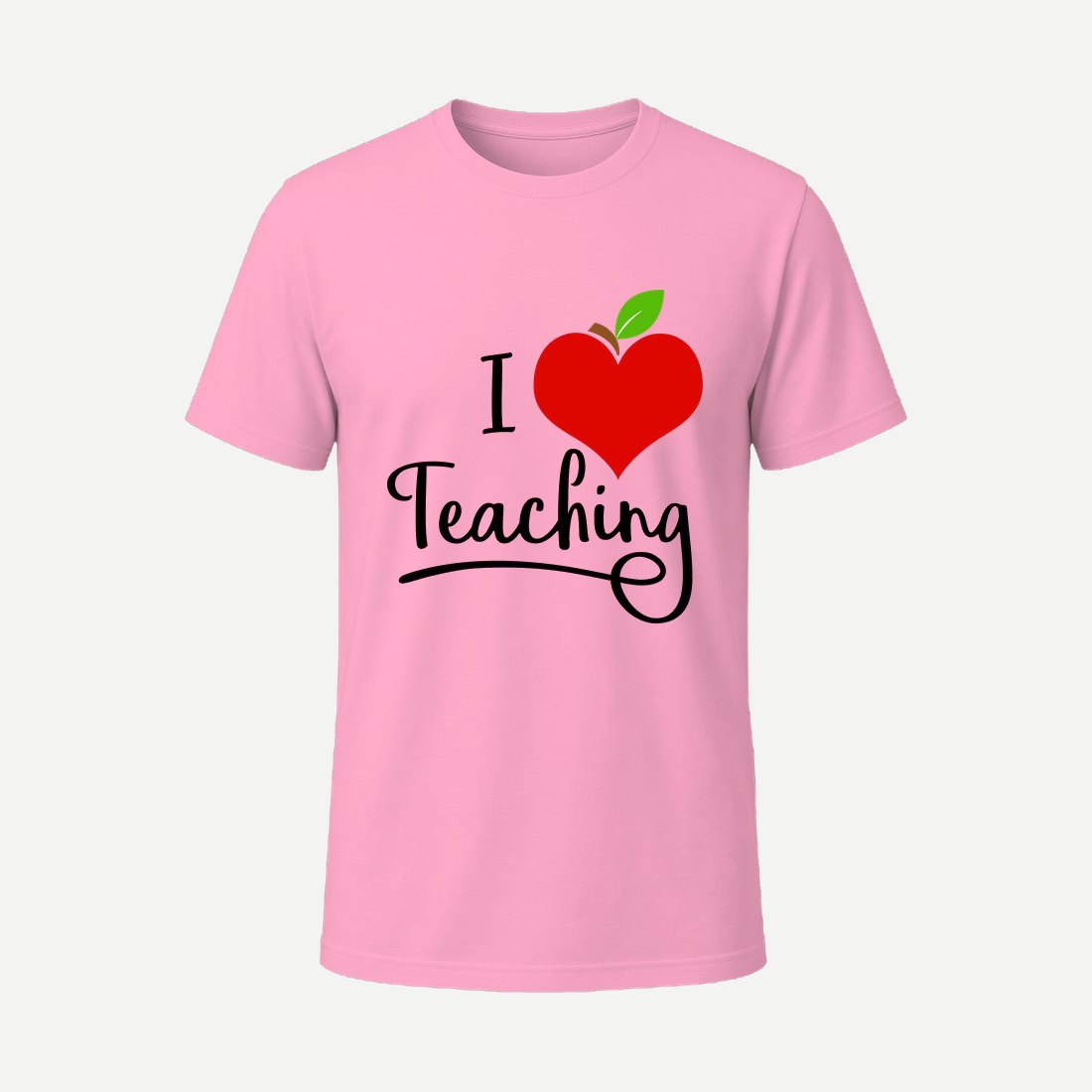 Apple Heart I Love Teaching Pink