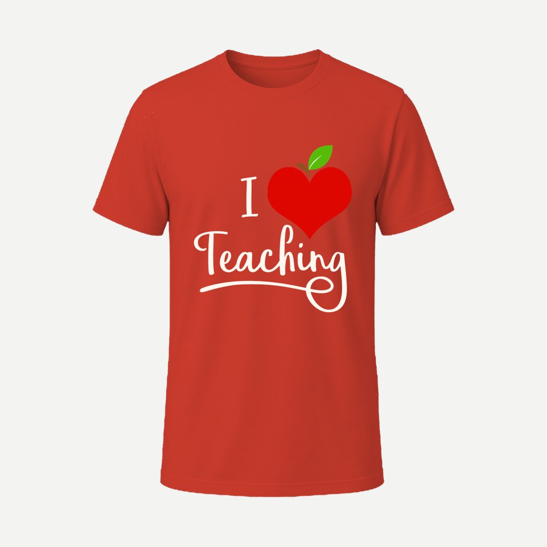 Apple Heart I Love Teaching Red