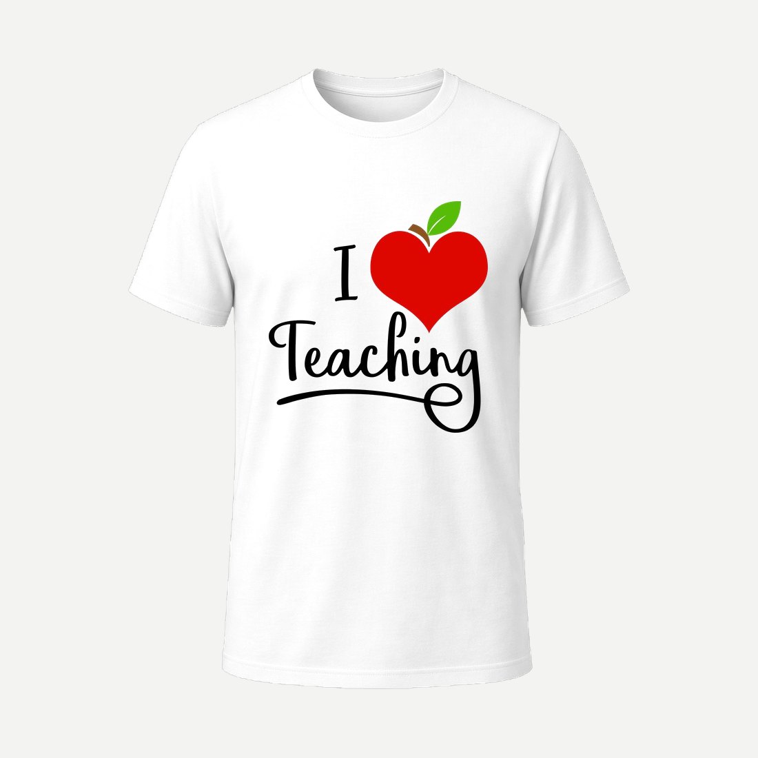 Apple Heart I Love Teaching White