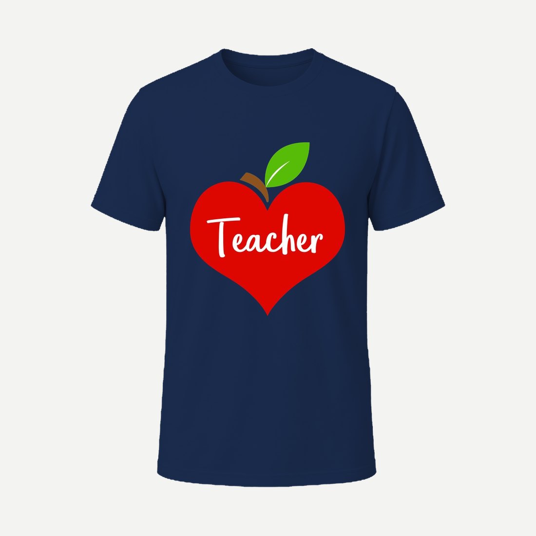 Apple Heart Teacher Navy