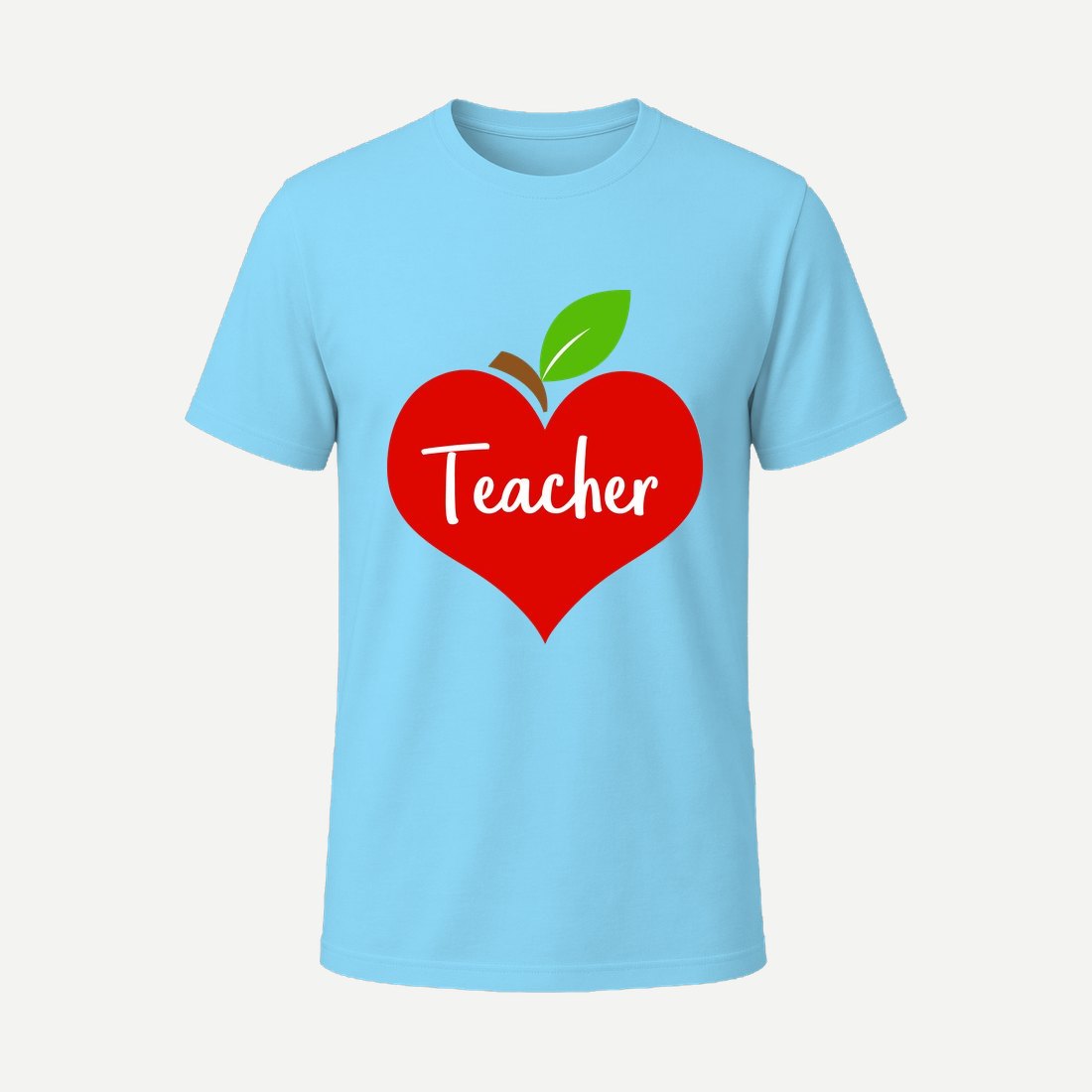 Apple Heart Teacher Sky Blue