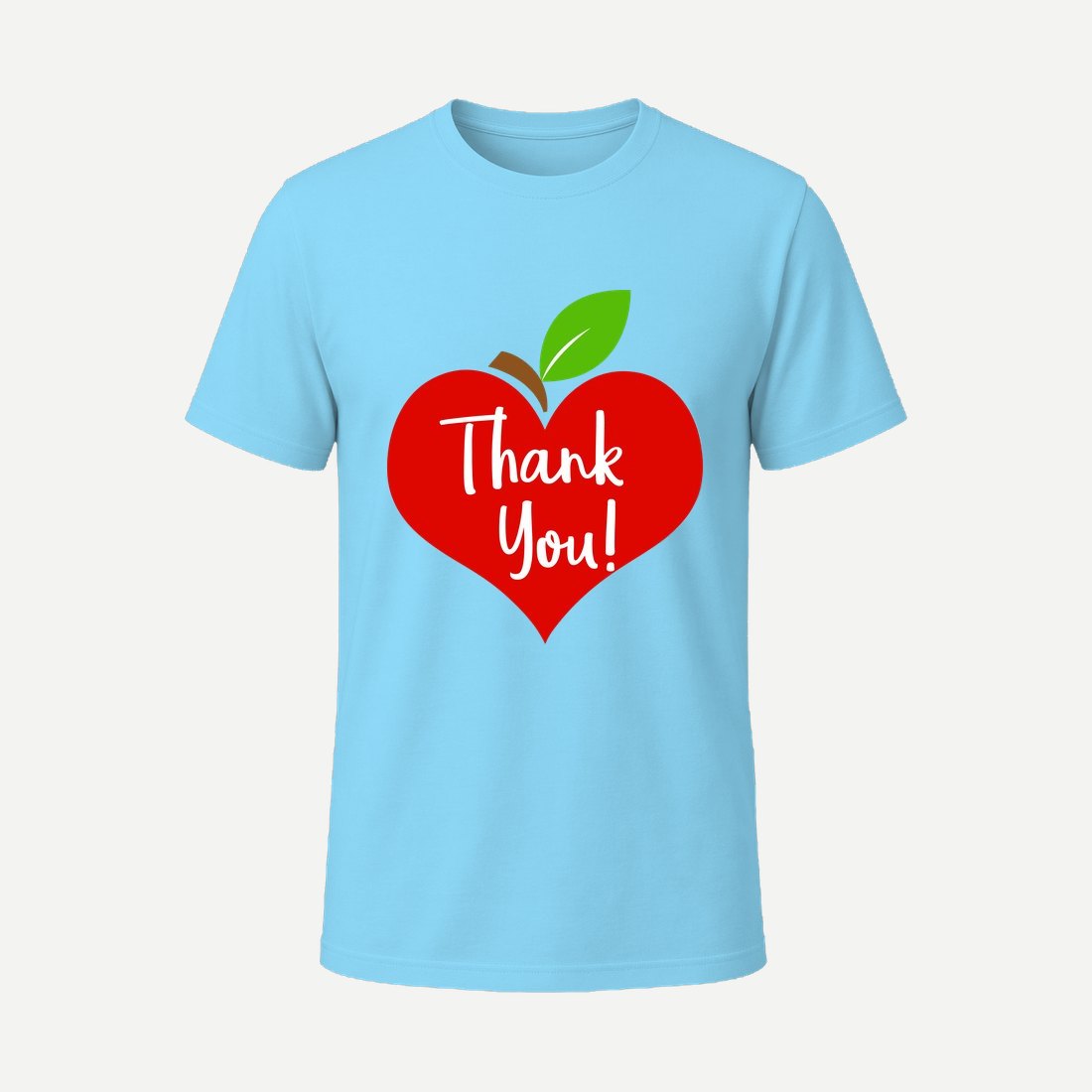 Apple Heart Thanks You Sky Blue