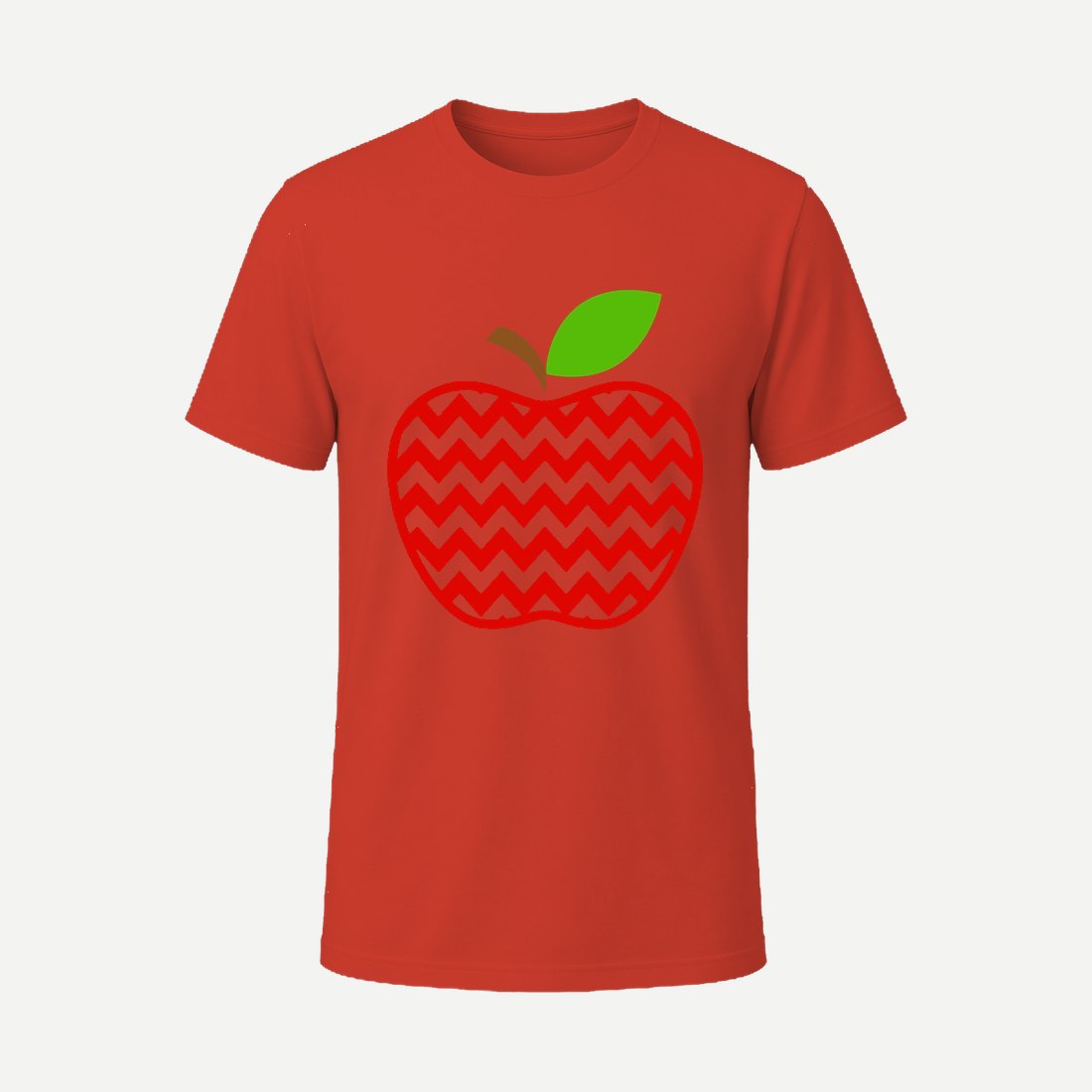 Chevron Apple Monogram 02 Red