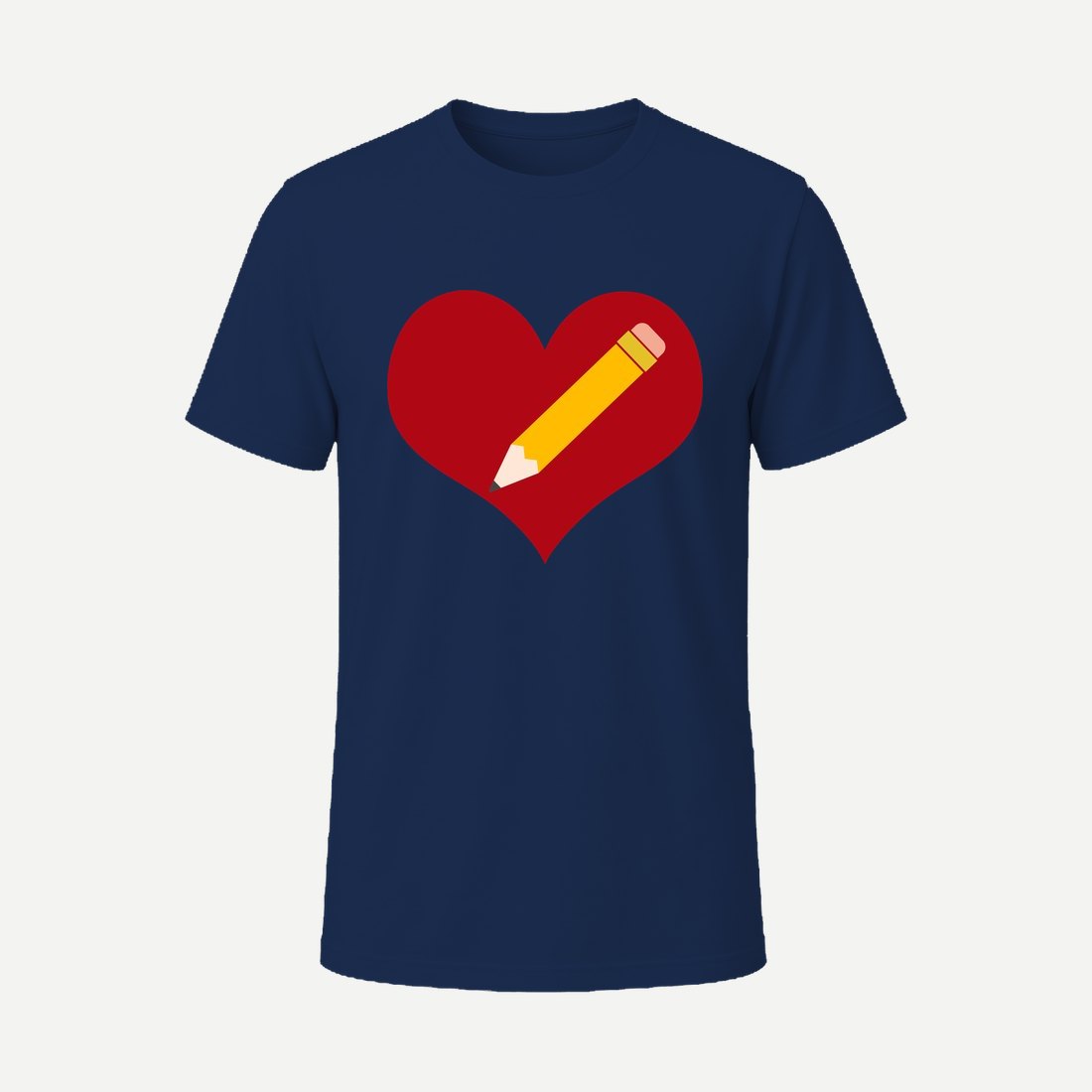 Heart Pencil 01 Navy