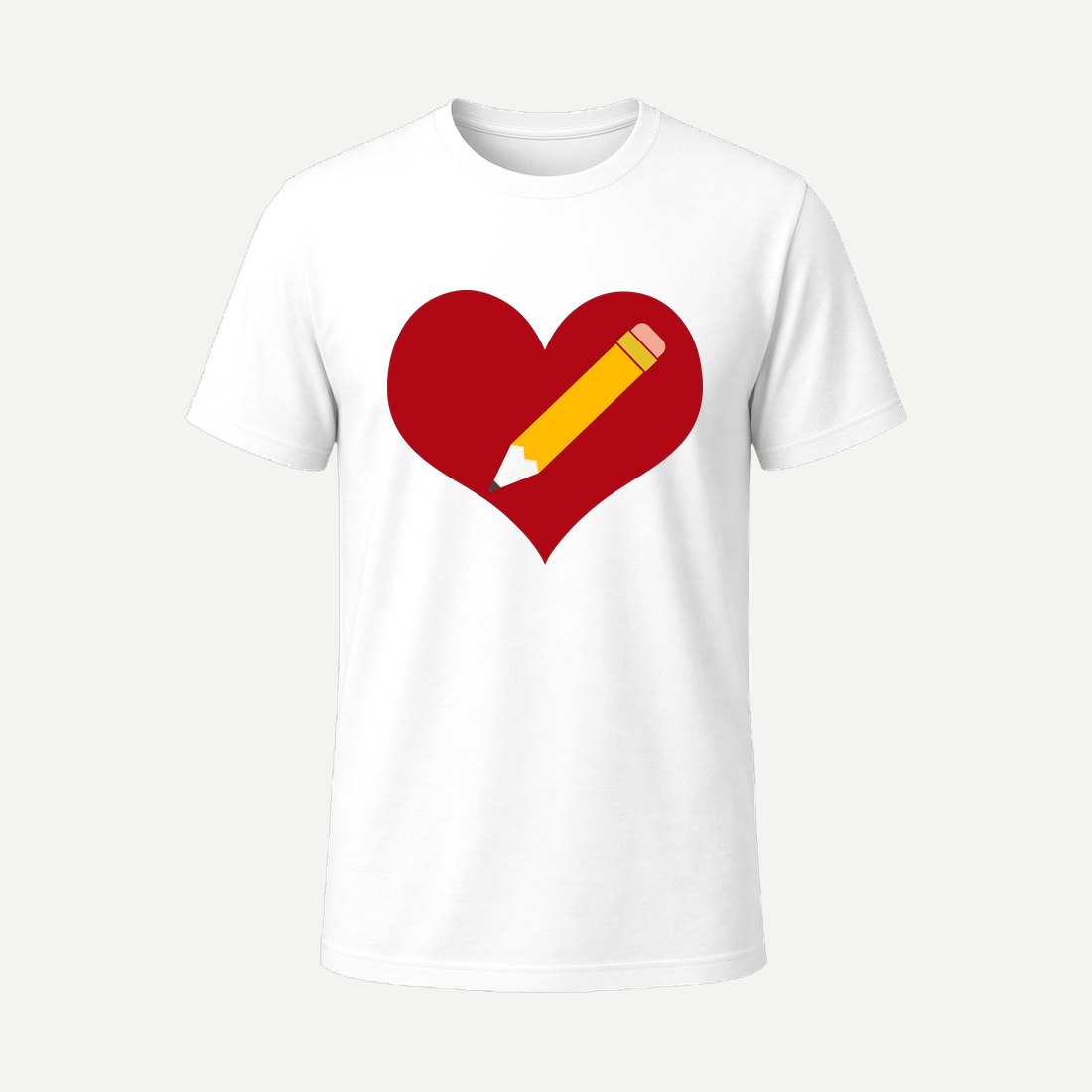 Heart Pencil 01 White