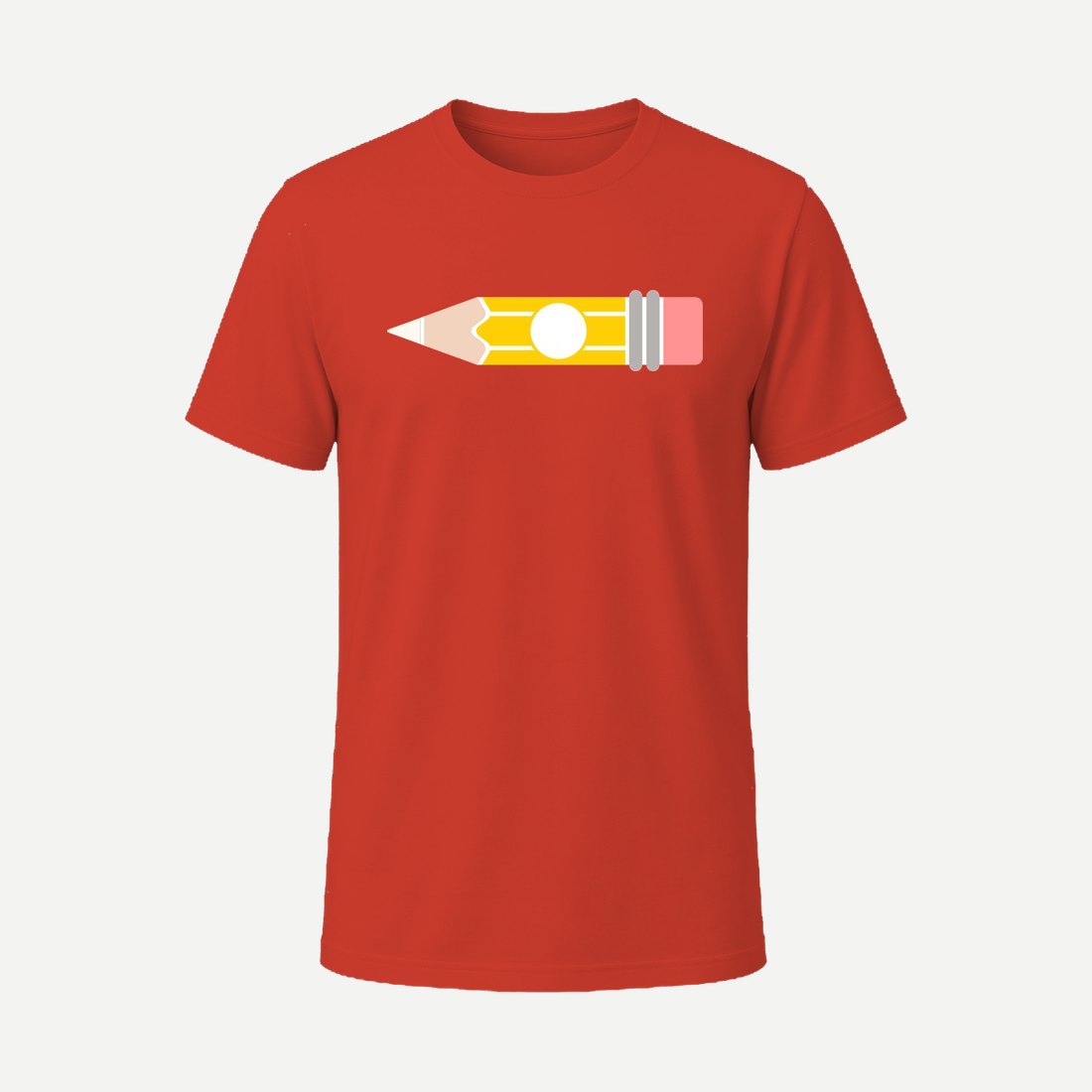 Pencil Monogram Circle Red