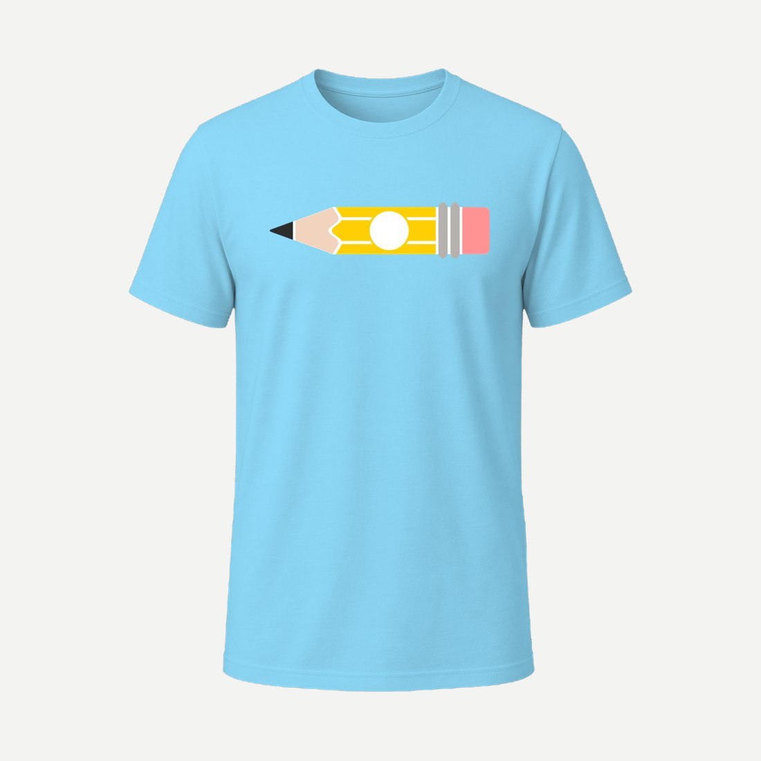 Pencil Monogram Circle Sky Blue