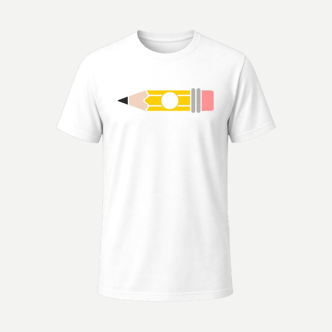 Pencil Monogram Circle White