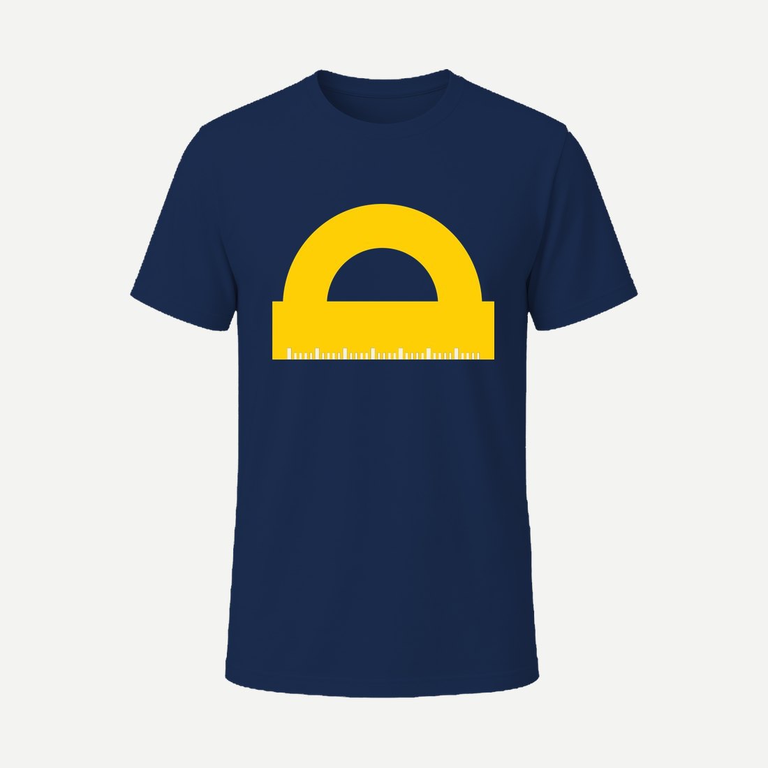 School Tools Semicircle Ruler Navy