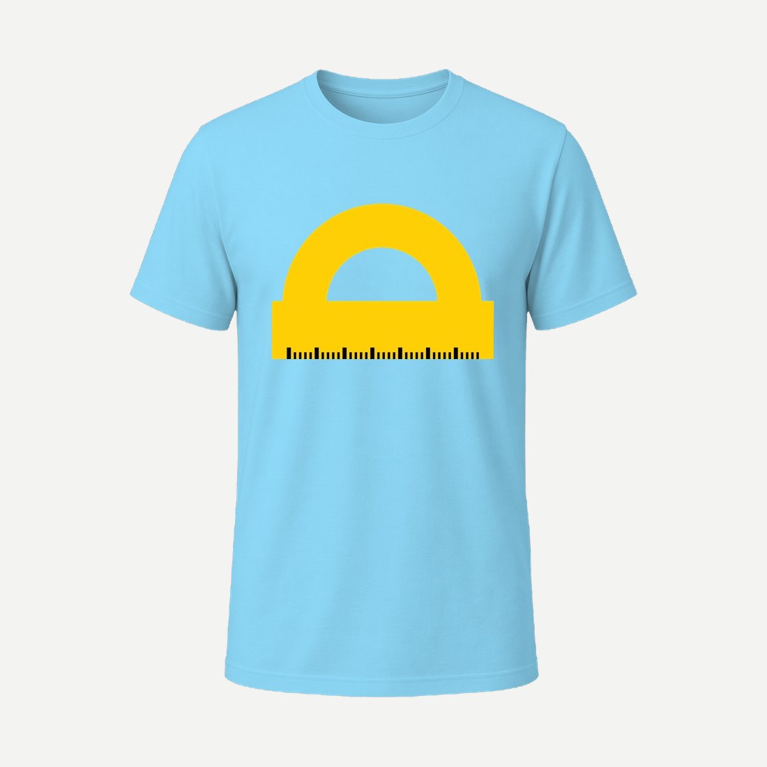 School Tools Semicircle Ruler Sky Blue