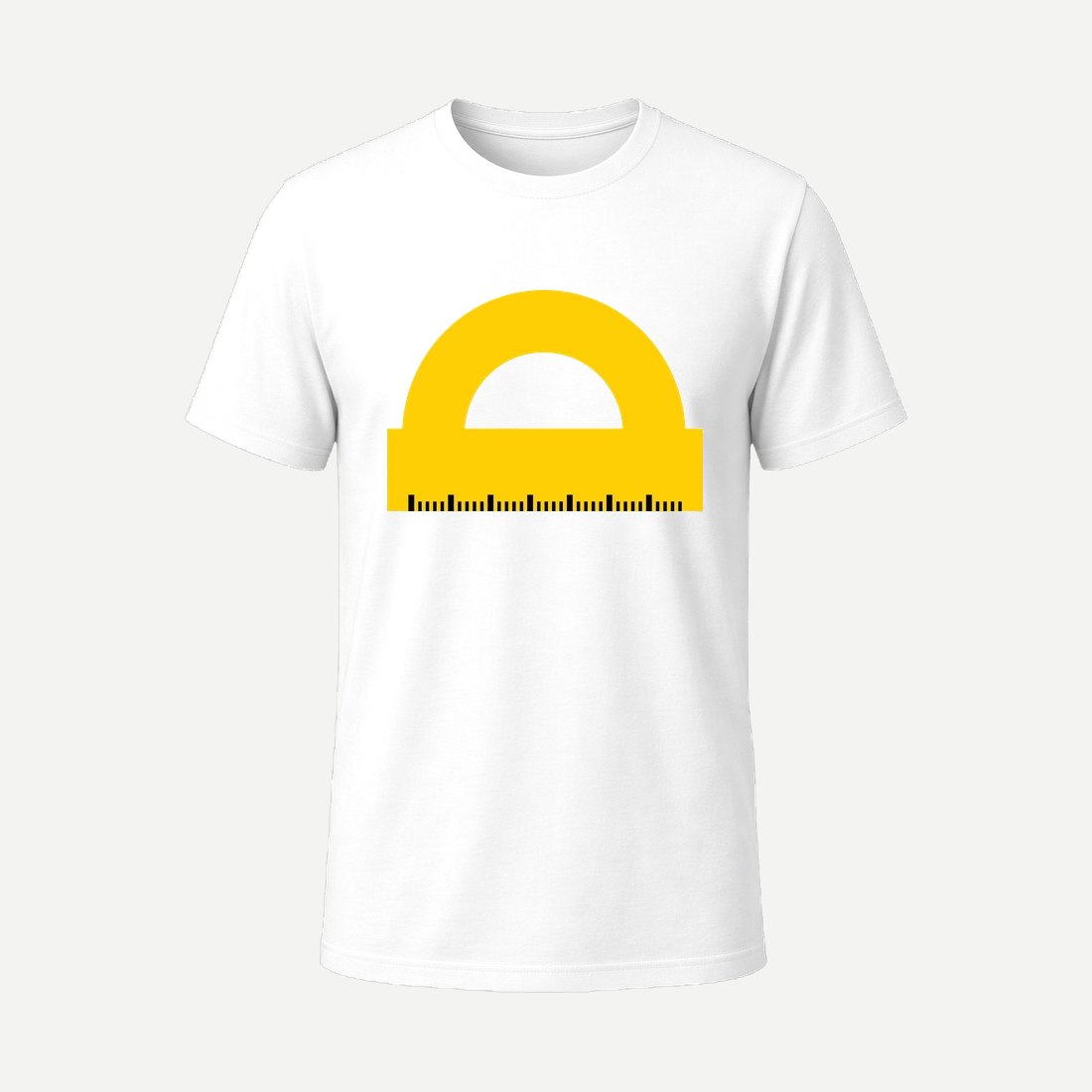 School Tools Semicircle Ruler White