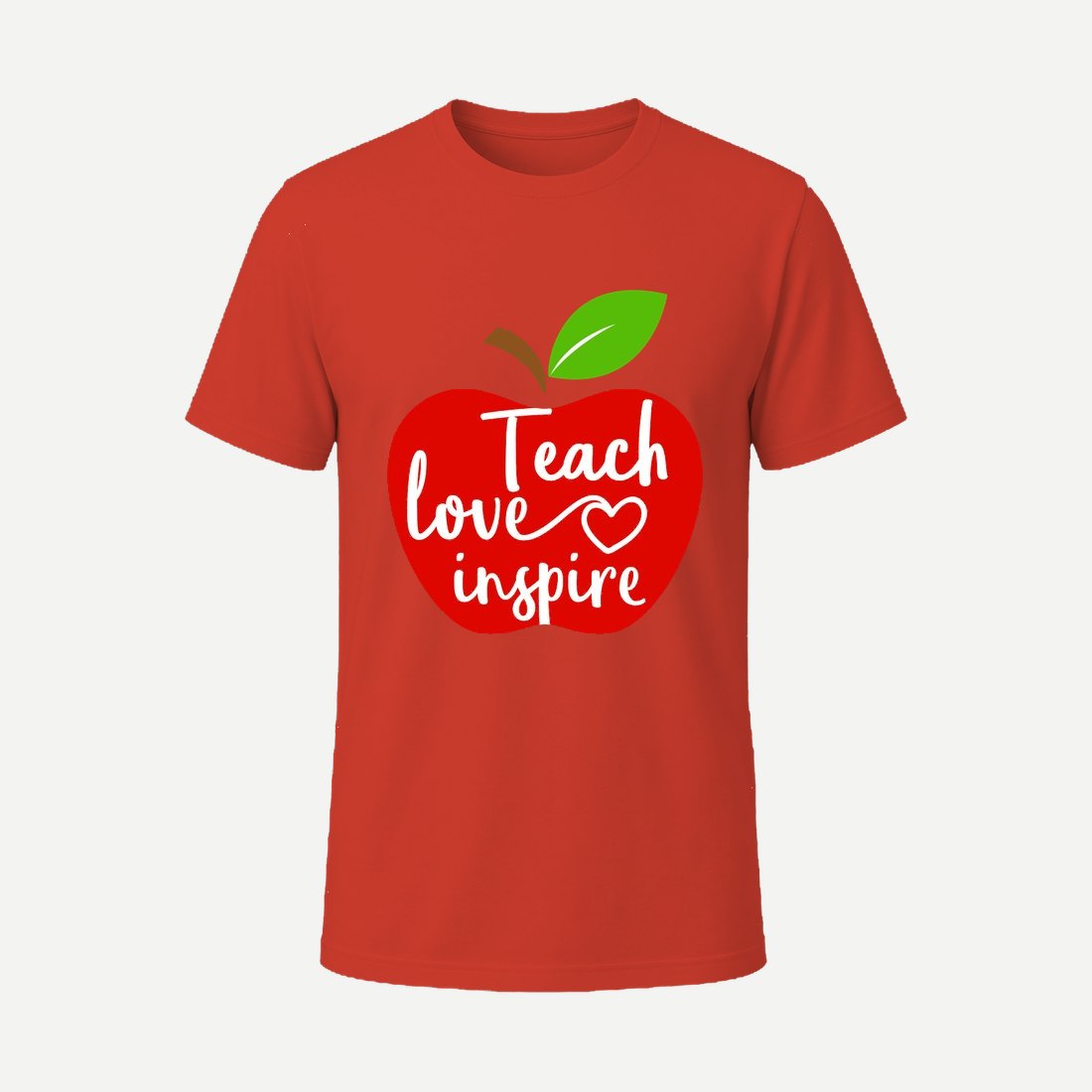 Teach Love Inspire Apple Red