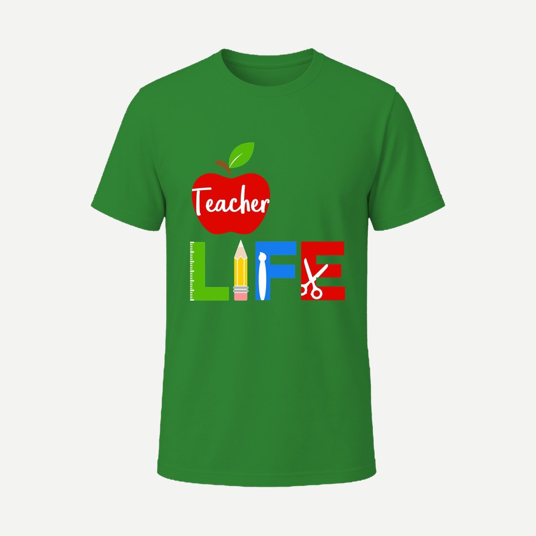 Teacher Life School Supplies Green