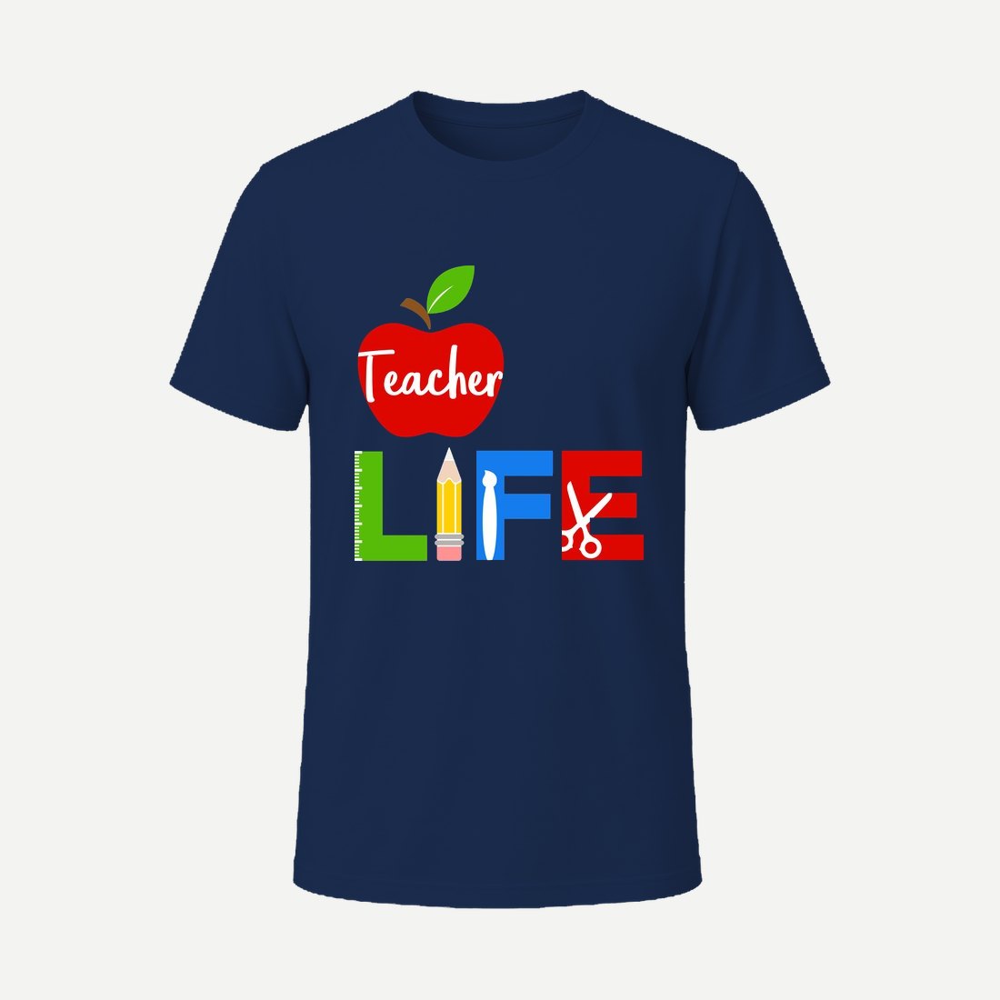 Teacher Life School Supplies Navy