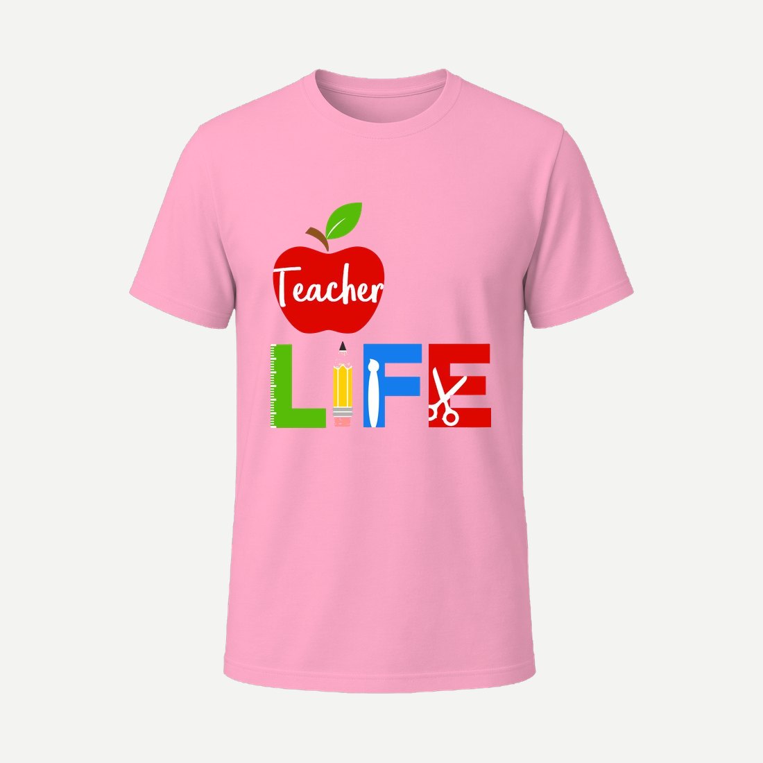Teacher Life School Supplies Pink