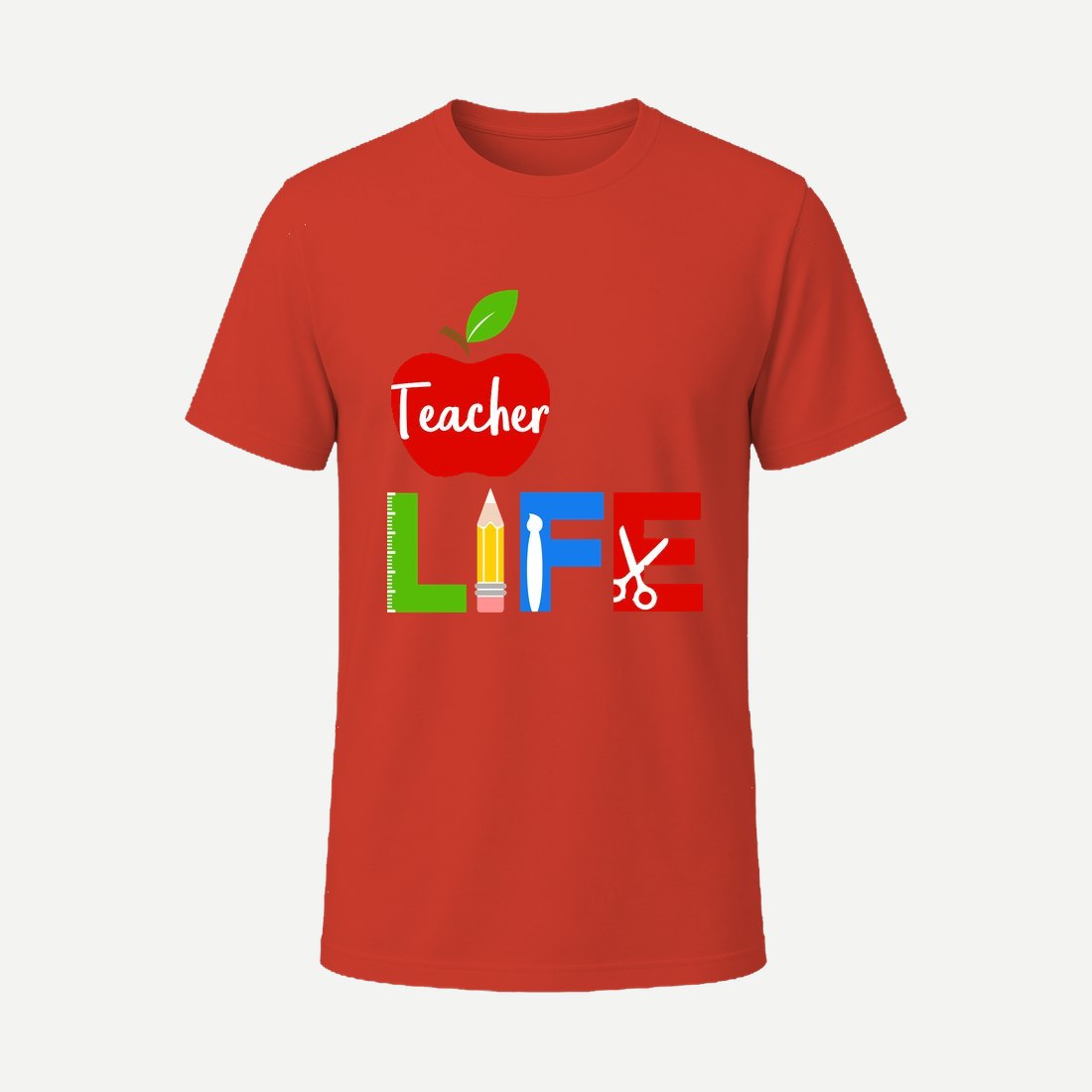 Teacher Life School Supplies Red