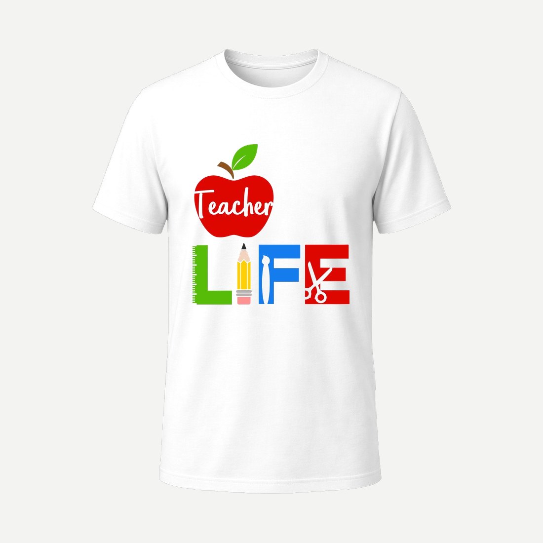 Teacher Life School Supplies White