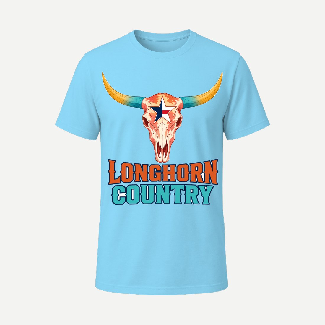 Longhorn Country Sky Blue