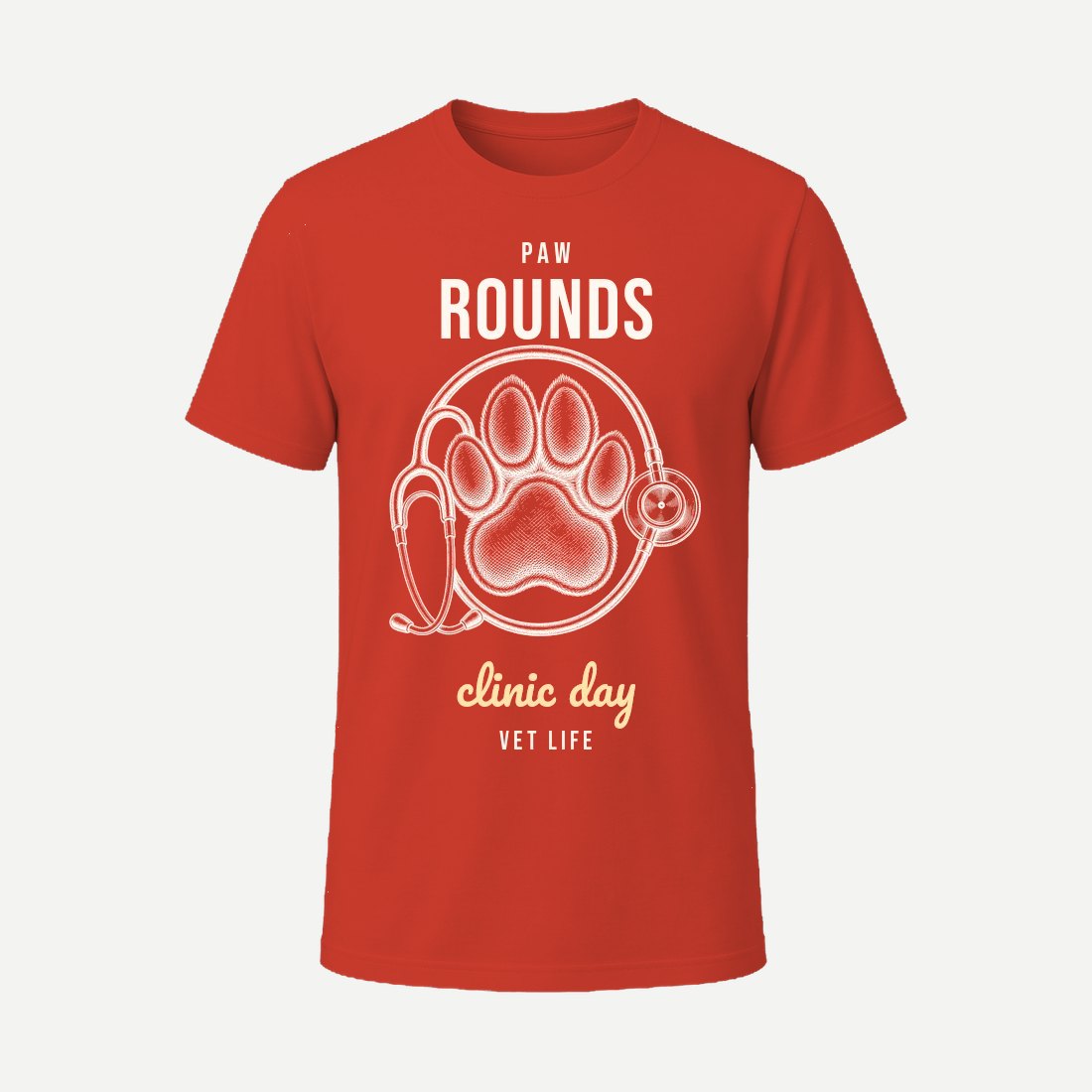 Paw Rounds Red
